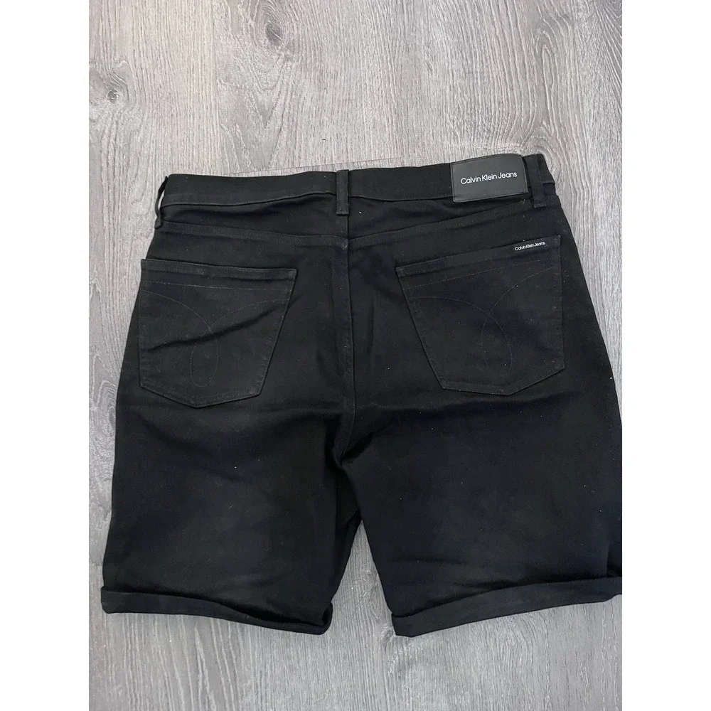 Calvin Klein Men's Bermuda Shorts Black Straight Fit 26w STRECH